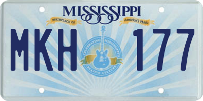 MS license plate MKH177