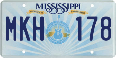 MS license plate MKH178