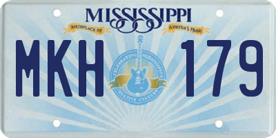 MS license plate MKH179