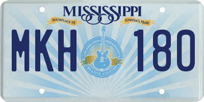 MS license plate MKH180