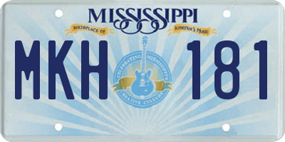 MS license plate MKH181