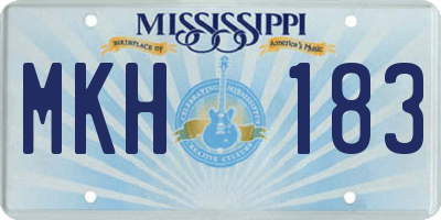 MS license plate MKH183