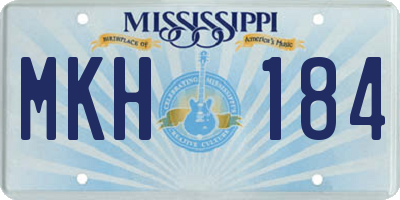 MS license plate MKH184