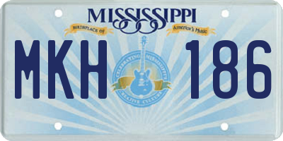 MS license plate MKH186