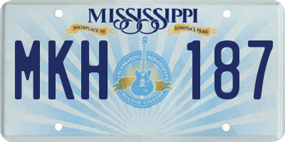 MS license plate MKH187
