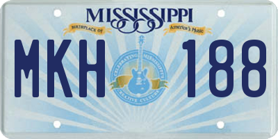 MS license plate MKH188