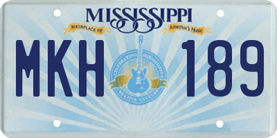 MS license plate MKH189