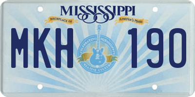 MS license plate MKH190