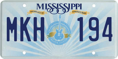 MS license plate MKH194