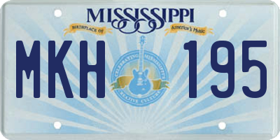 MS license plate MKH195