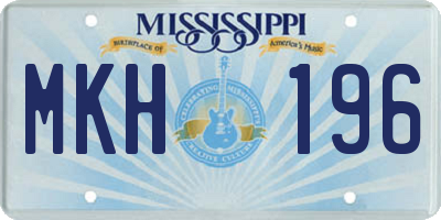 MS license plate MKH196