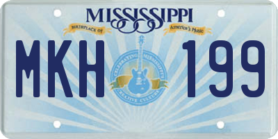 MS license plate MKH199