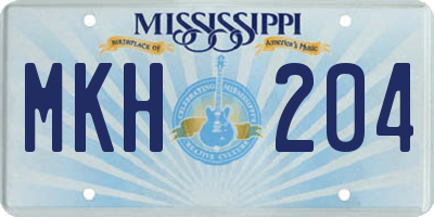 MS license plate MKH204
