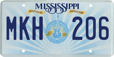 MS license plate MKH206