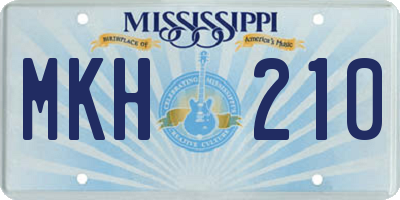 MS license plate MKH210