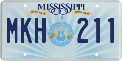MS license plate MKH211