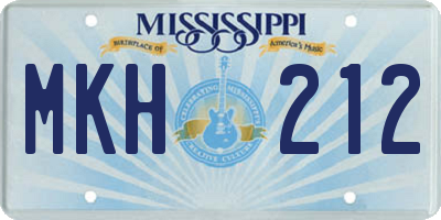 MS license plate MKH212
