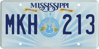 MS license plate MKH213