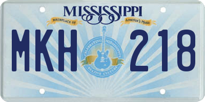 MS license plate MKH218