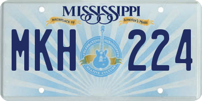 MS license plate MKH224