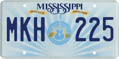 MS license plate MKH225
