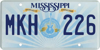 MS license plate MKH226