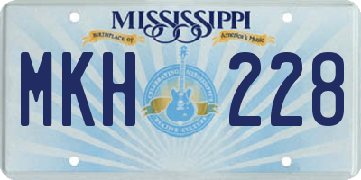 MS license plate MKH228