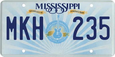 MS license plate MKH235