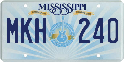 MS license plate MKH240