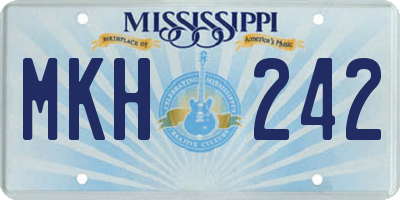 MS license plate MKH242