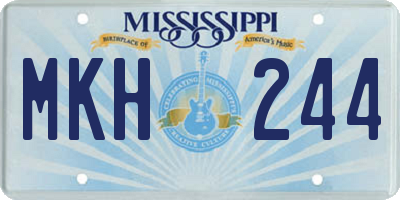 MS license plate MKH244