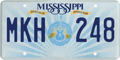 MS license plate MKH248