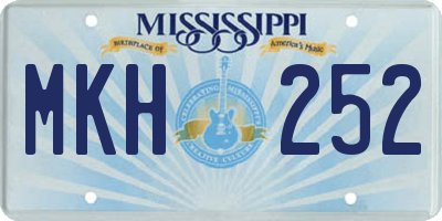 MS license plate MKH252