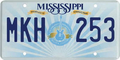 MS license plate MKH253