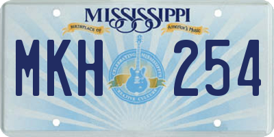 MS license plate MKH254
