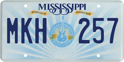 MS license plate MKH257