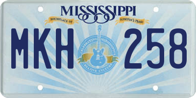 MS license plate MKH258