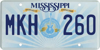 MS license plate MKH260