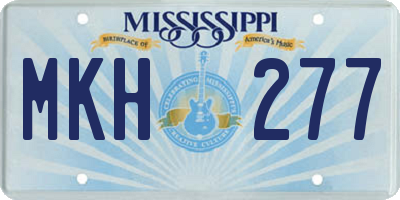 MS license plate MKH277
