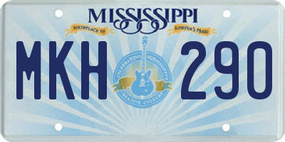 MS license plate MKH290