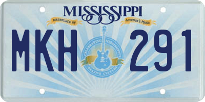 MS license plate MKH291