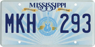 MS license plate MKH293