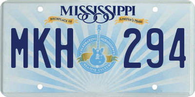 MS license plate MKH294