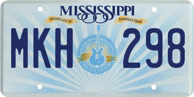 MS license plate MKH298