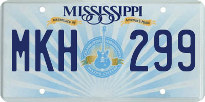 MS license plate MKH299