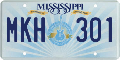 MS license plate MKH301
