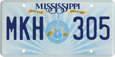 MS license plate MKH305