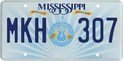 MS license plate MKH307
