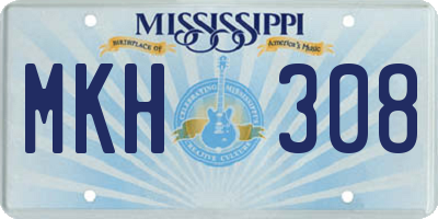 MS license plate MKH308