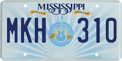 MS license plate MKH310